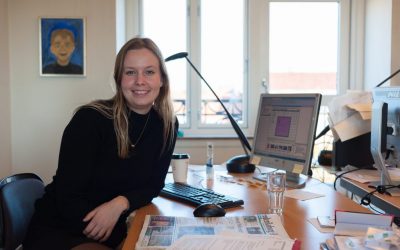 På arbejde med en praktikant: Trine Lønbro Nielsen